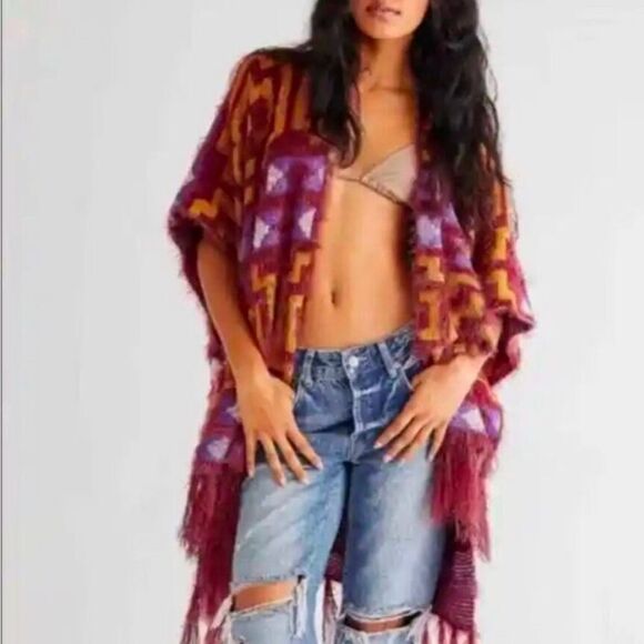 Free People Diamondback Cozy Kimo $44 | Size: One Size - Picture 2 of 6